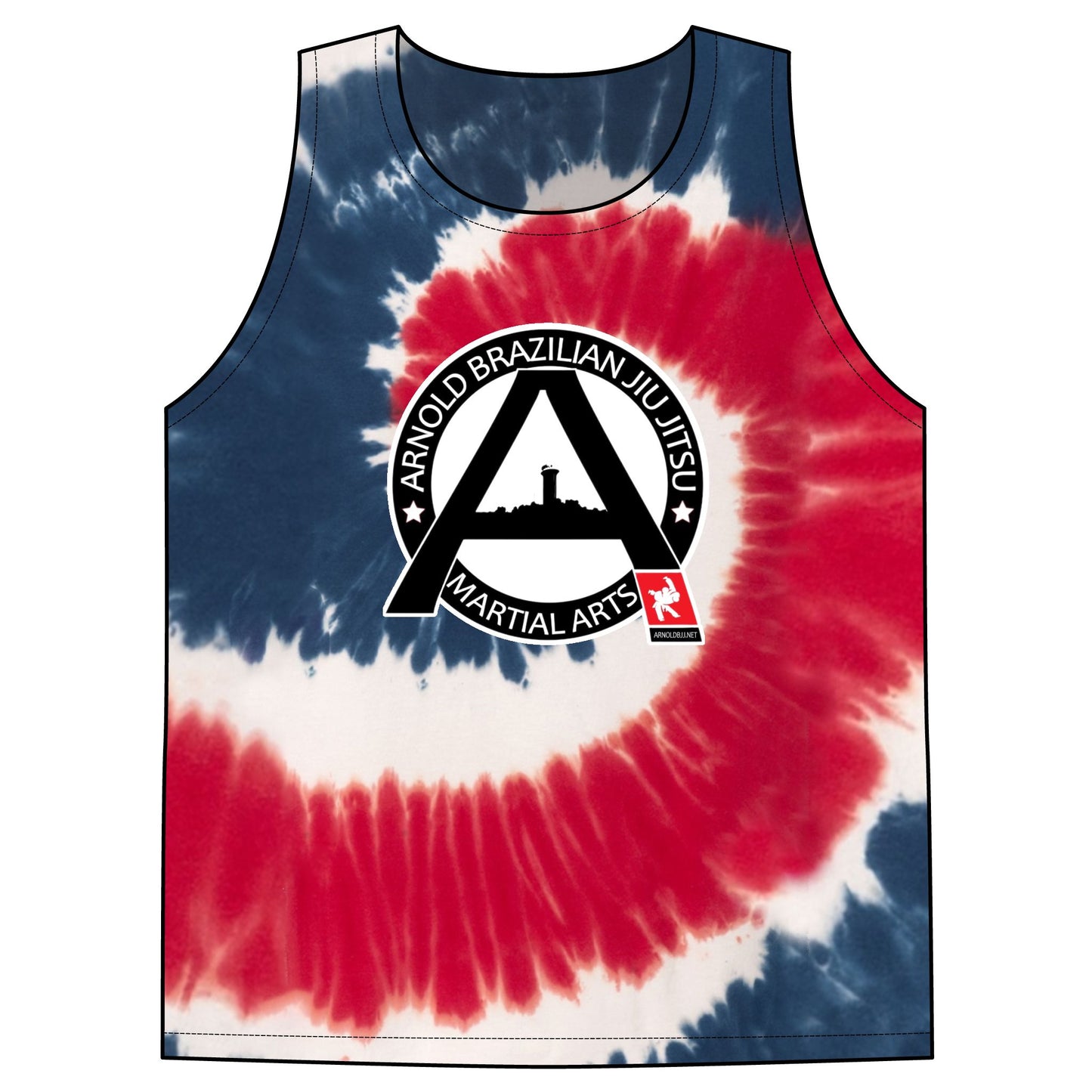 Arnold BJJ Tie-Dye Tank Top — Arnold BJJ Spiral Logo