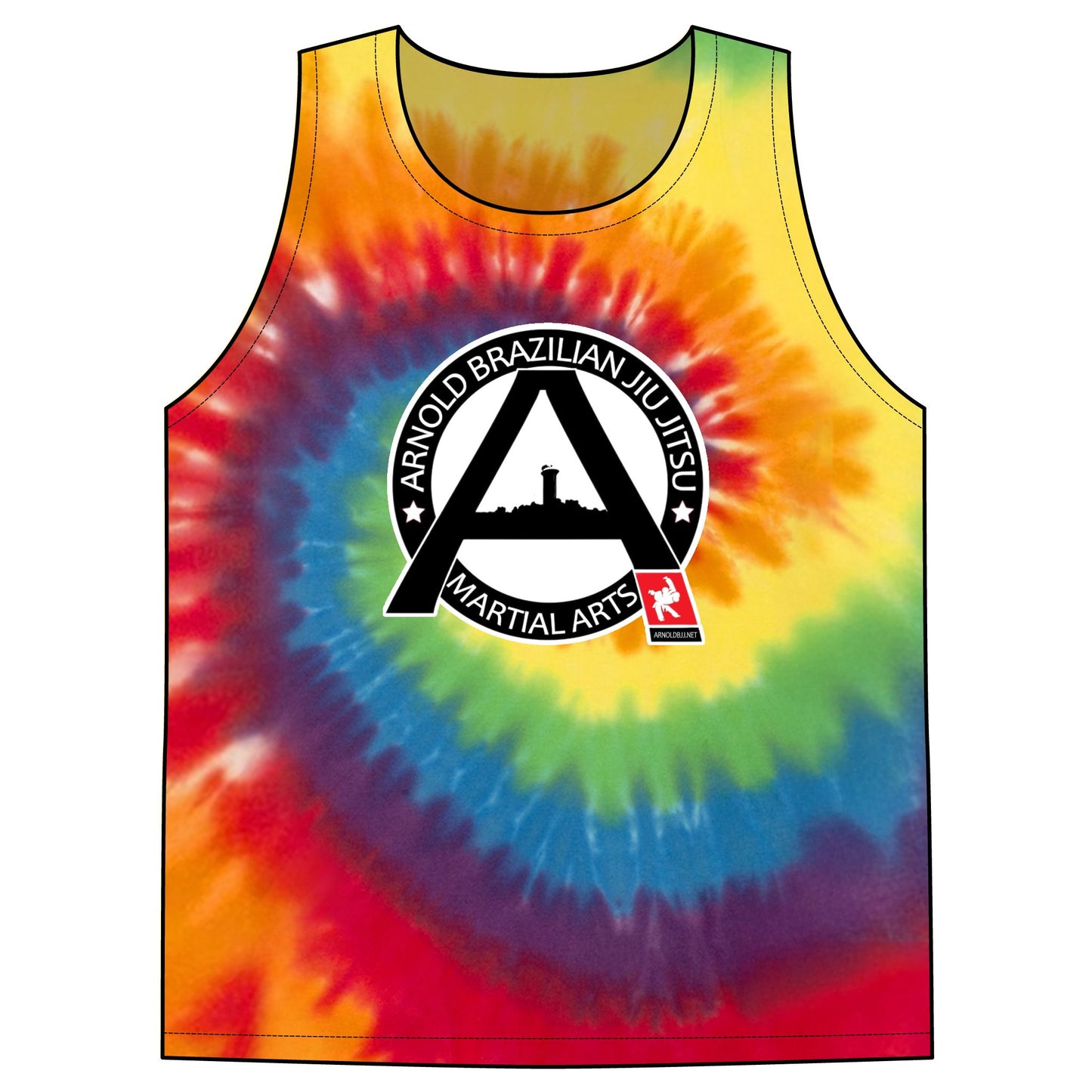 Arnold BJJ Tie-Dye Tank Top — Arnold BJJ Spiral Logo