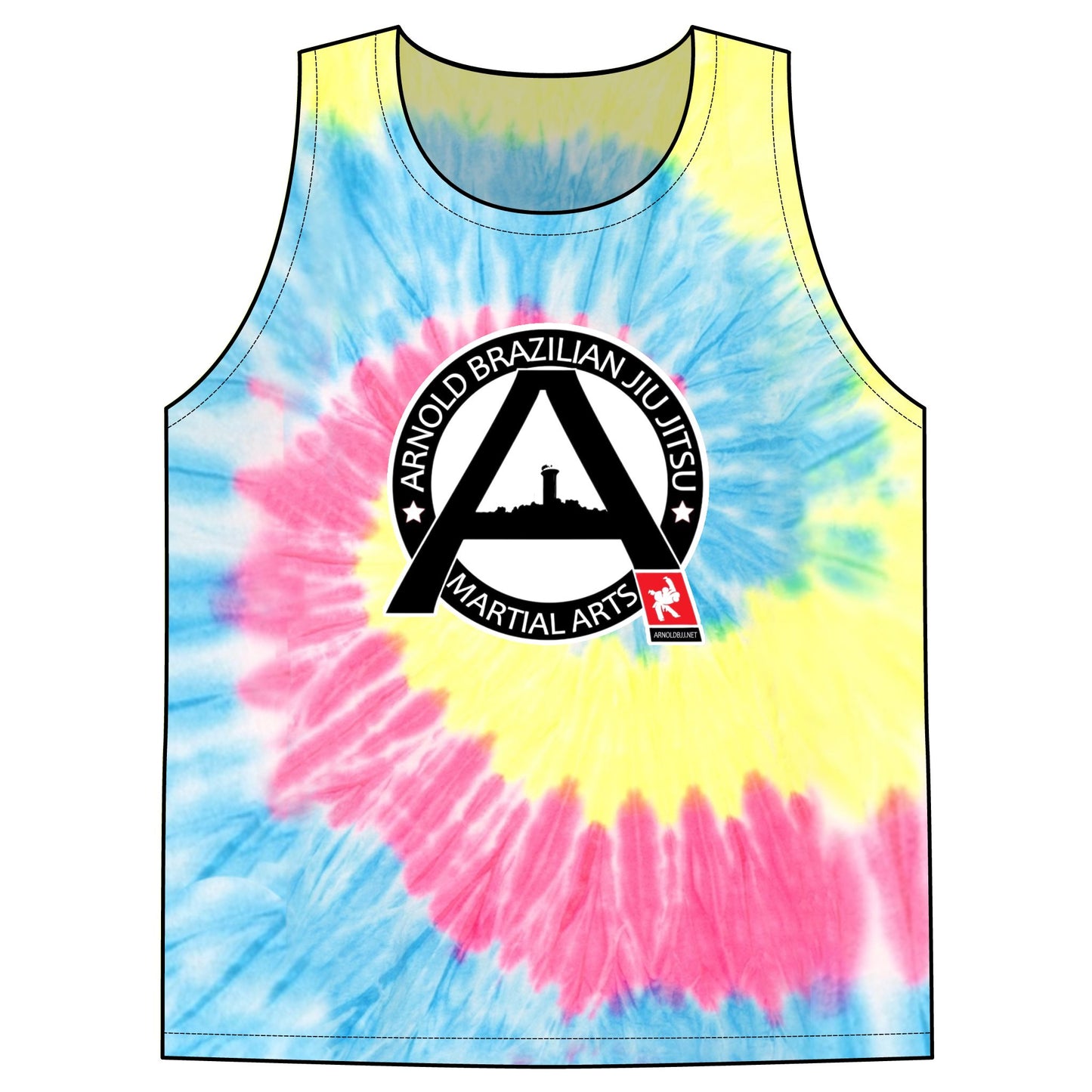 Arnold BJJ Tie-Dye Tank Top — Arnold BJJ Spiral Logo