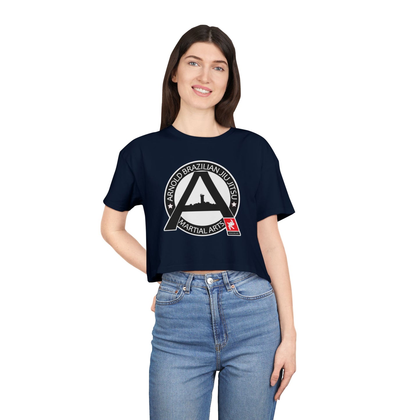 Arnold BJJ Womens crop top – Arnold Martial Arts Logo