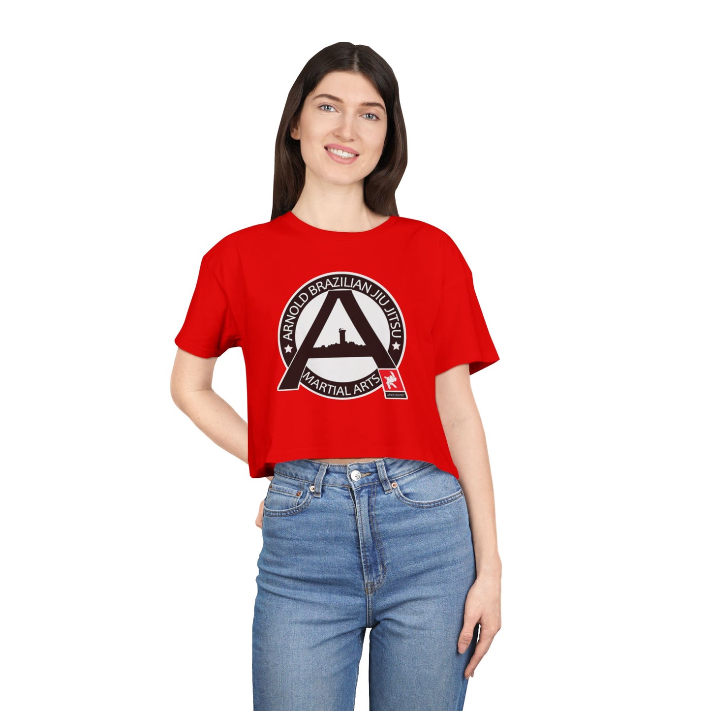 Arnold BJJ Womens crop top – Arnold Martial Arts Logo