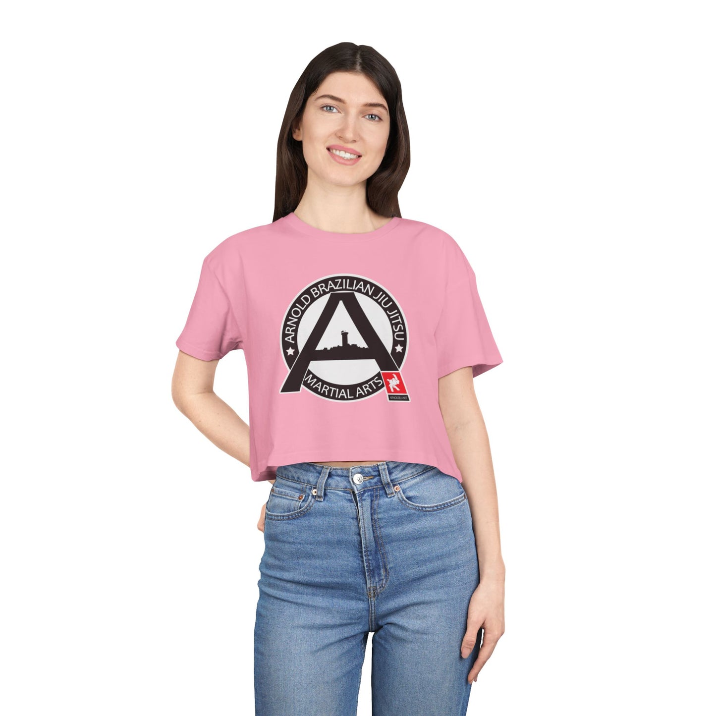 Arnold BJJ Womens crop top – Arnold Martial Arts Logo