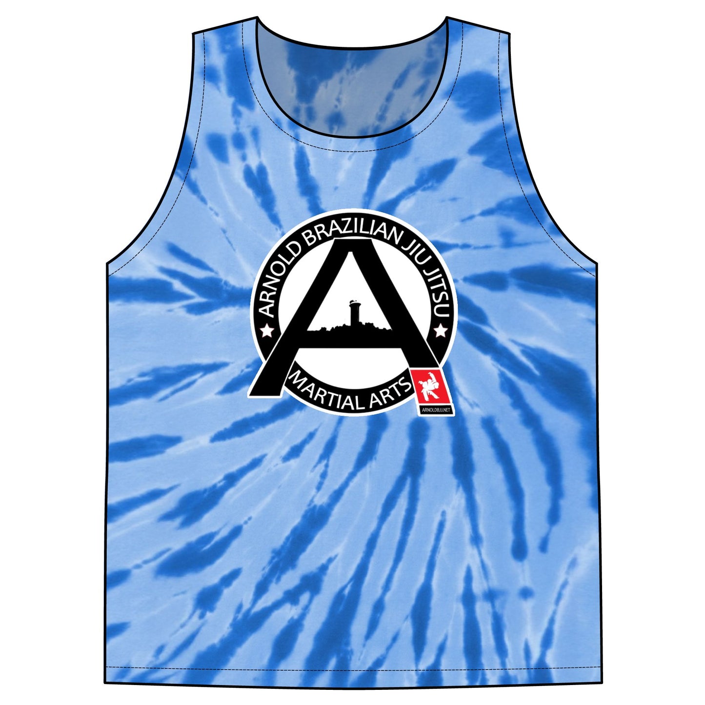 Arnold BJJ Tie-Dye Tank Top — Arnold BJJ Spiral Logo