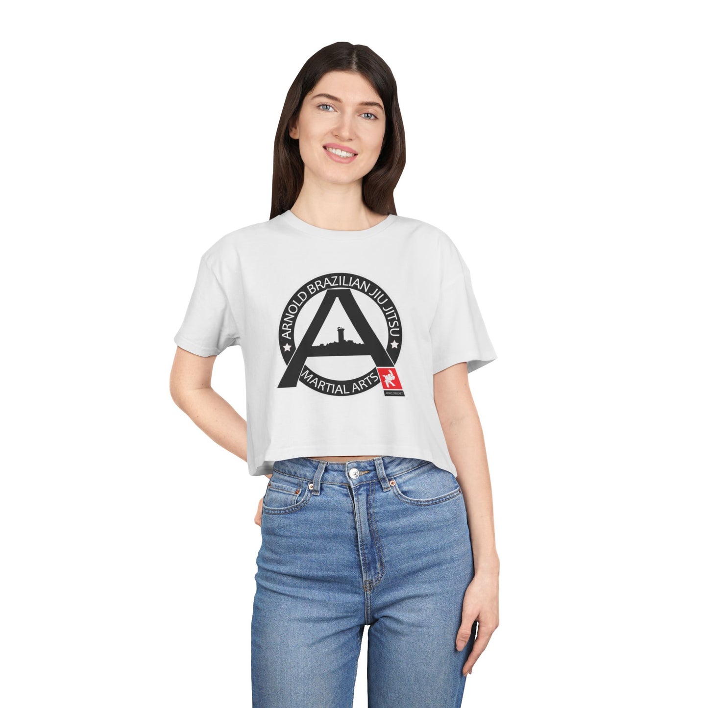 Arnold BJJ Womens crop top – Arnold Martial Arts Logo