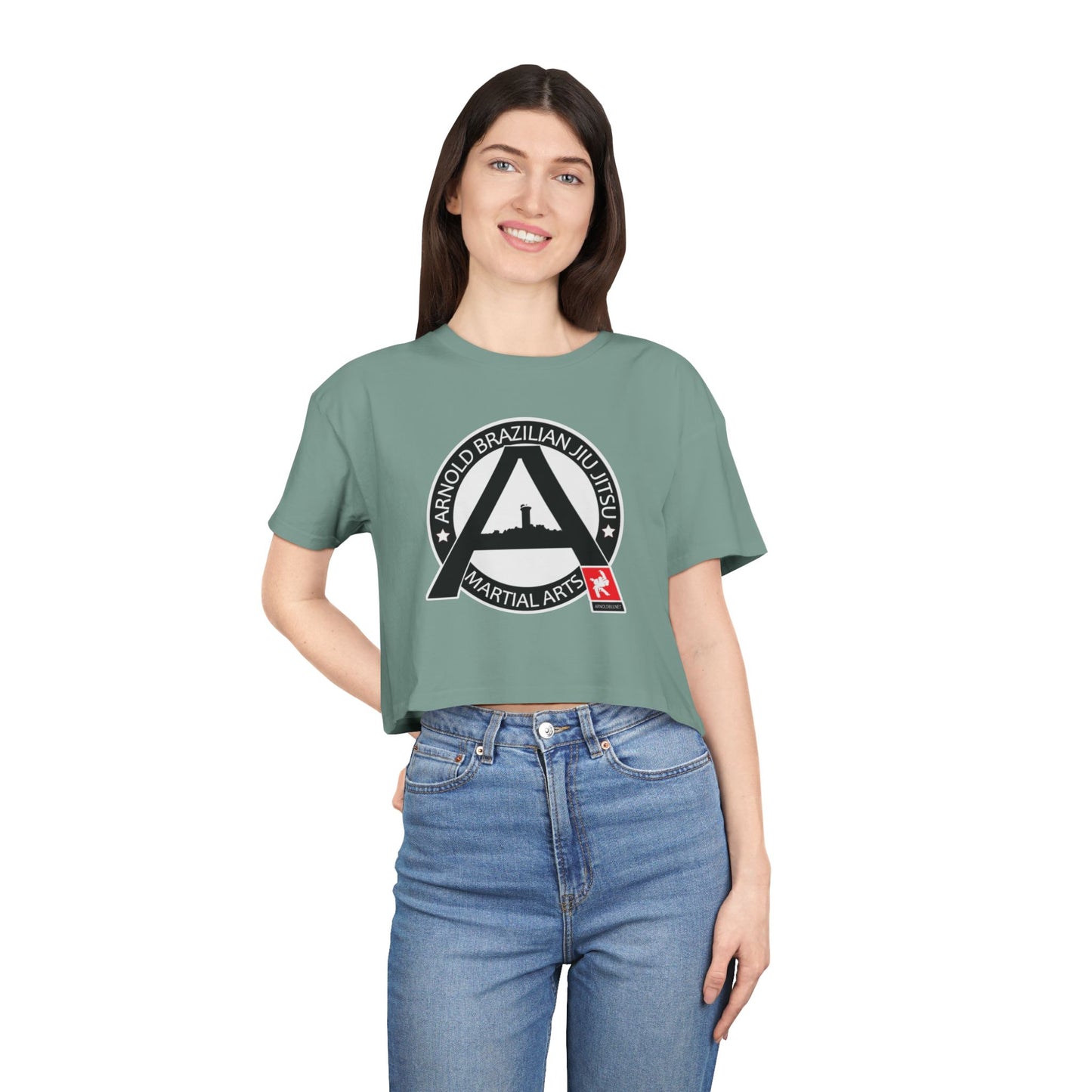 Arnold BJJ Womens crop top – Arnold Martial Arts Logo