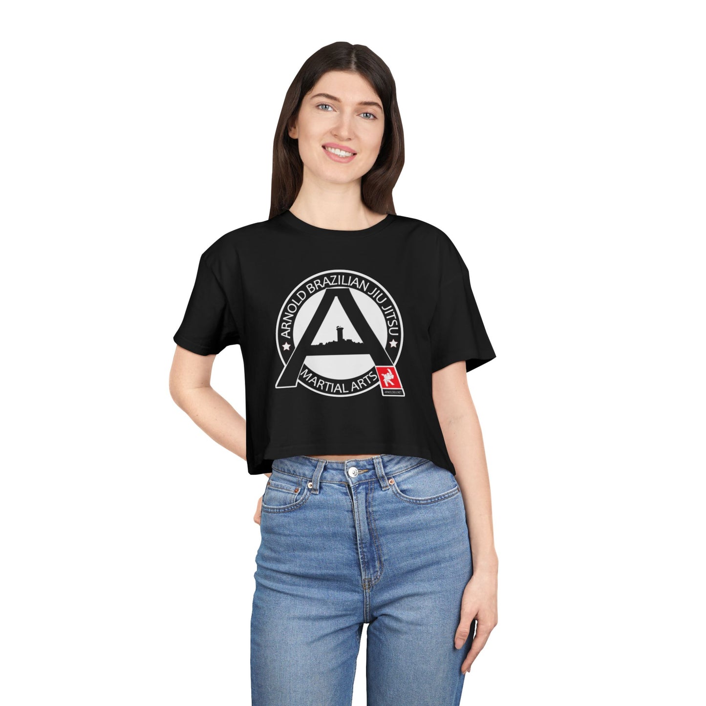 Arnold BJJ Womens crop top – Arnold Martial Arts Logo