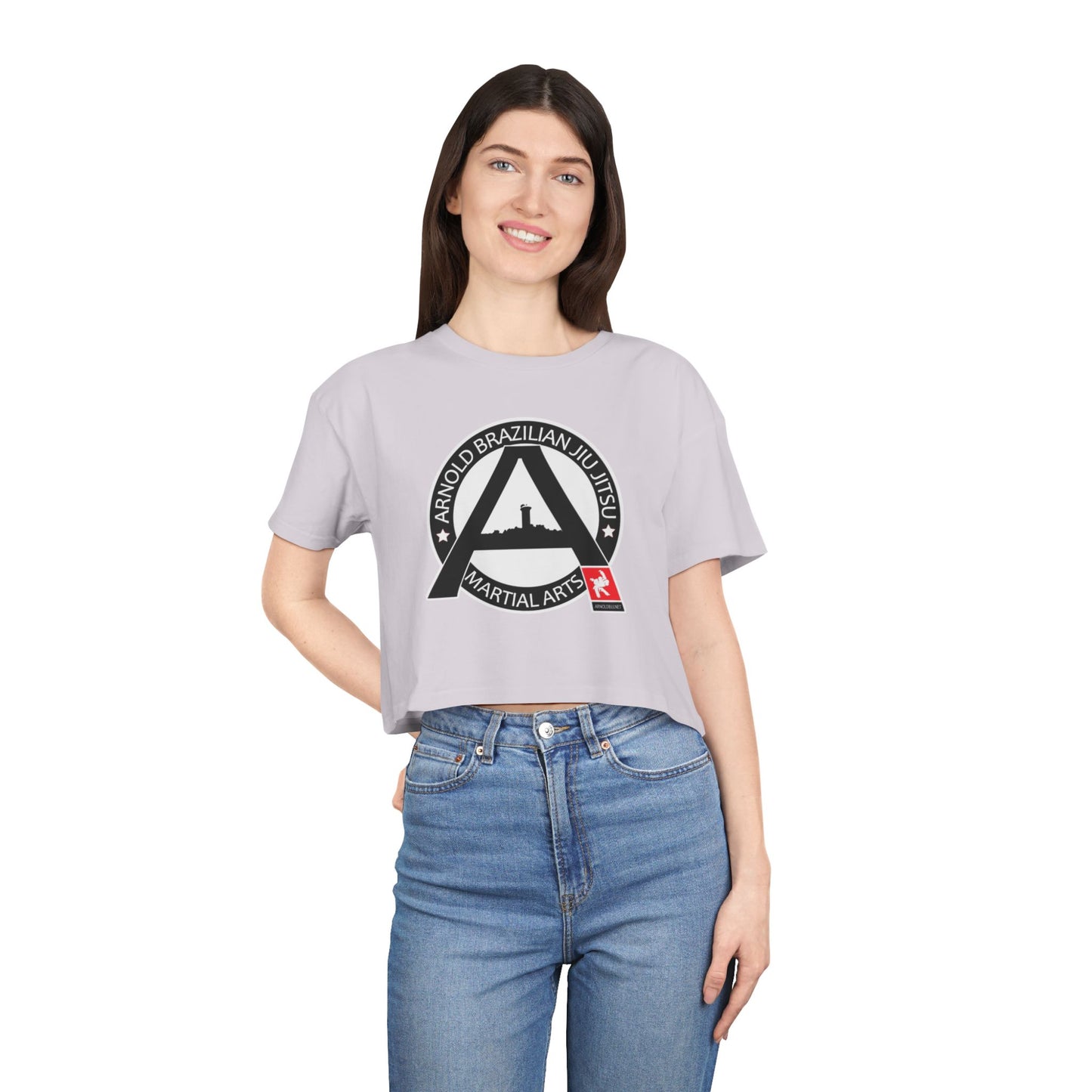 Arnold BJJ Womens crop top – Arnold Martial Arts Logo